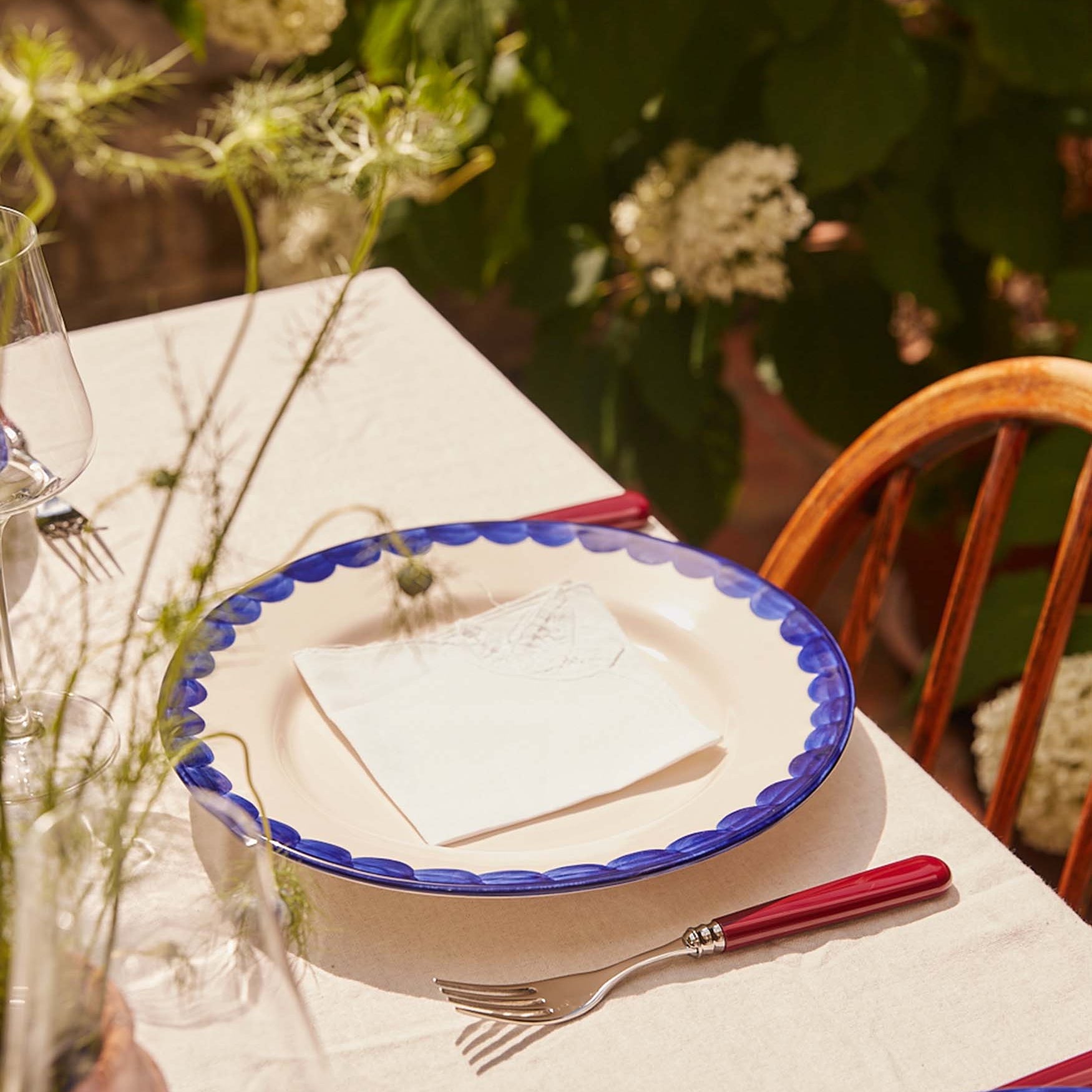 Late Afternoon Burgundy Knife and Fork Set Garden Party