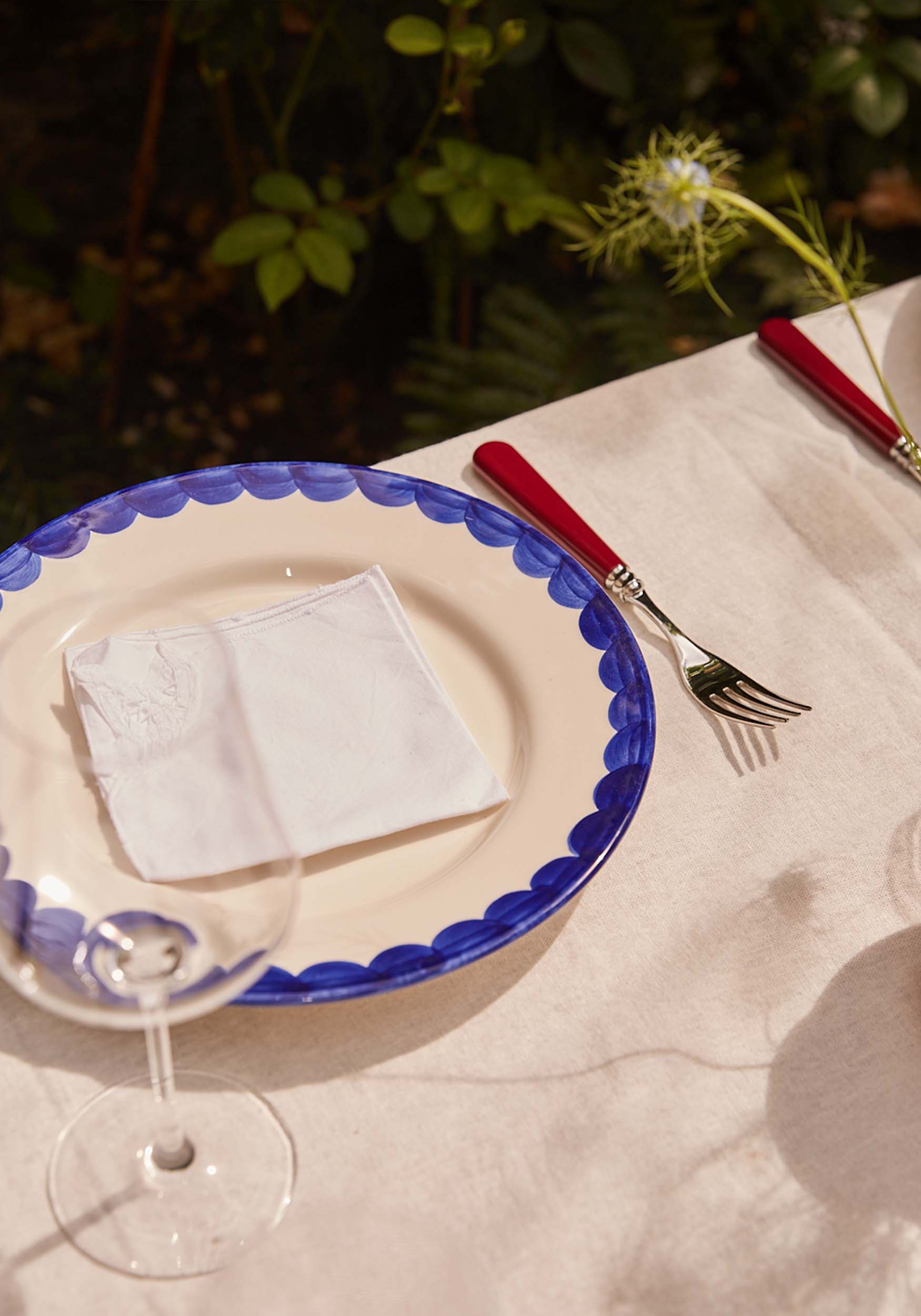 Late Afternoon Burgundy Knife and Fork Set