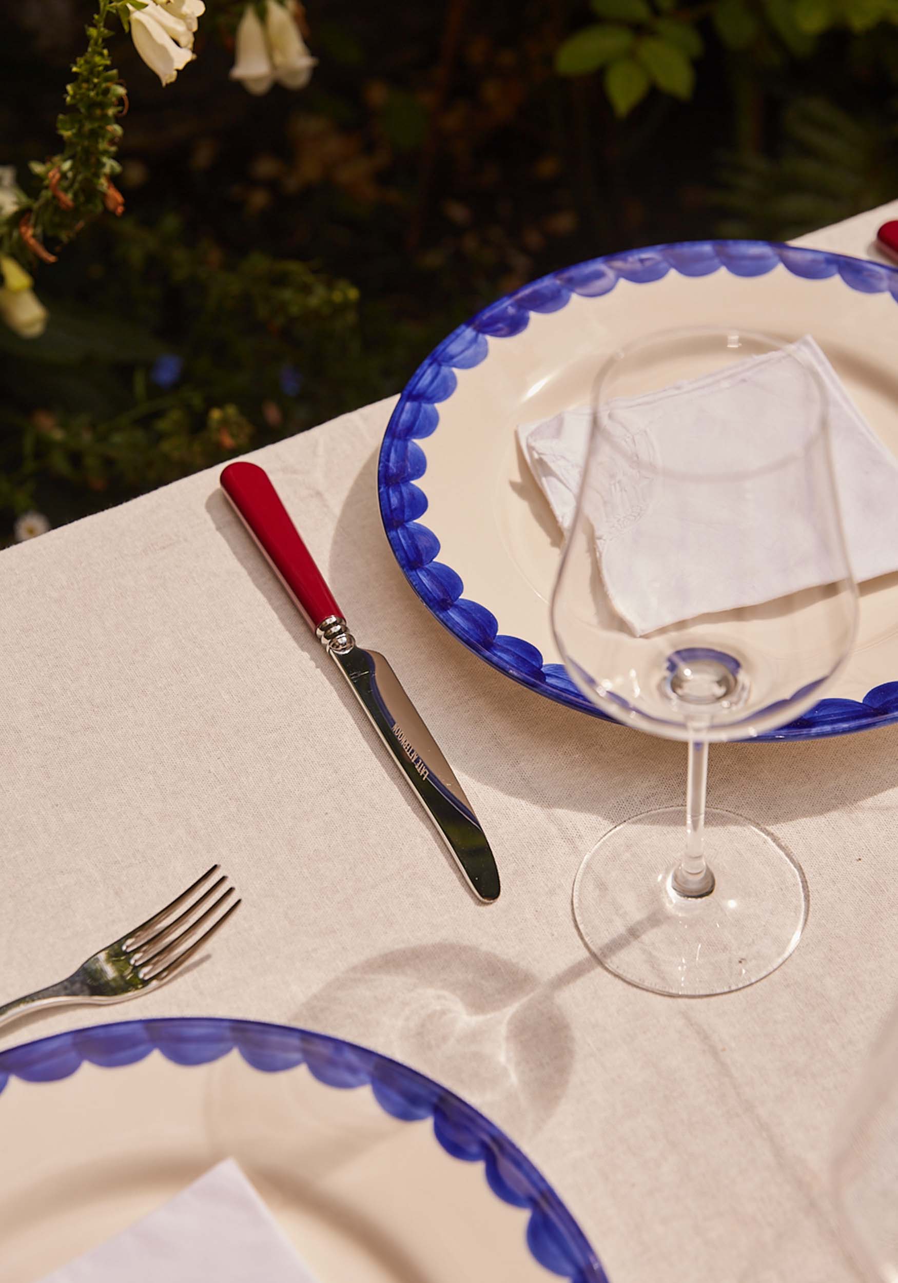 Late Afternoon Burgundy Knife and Fork Set