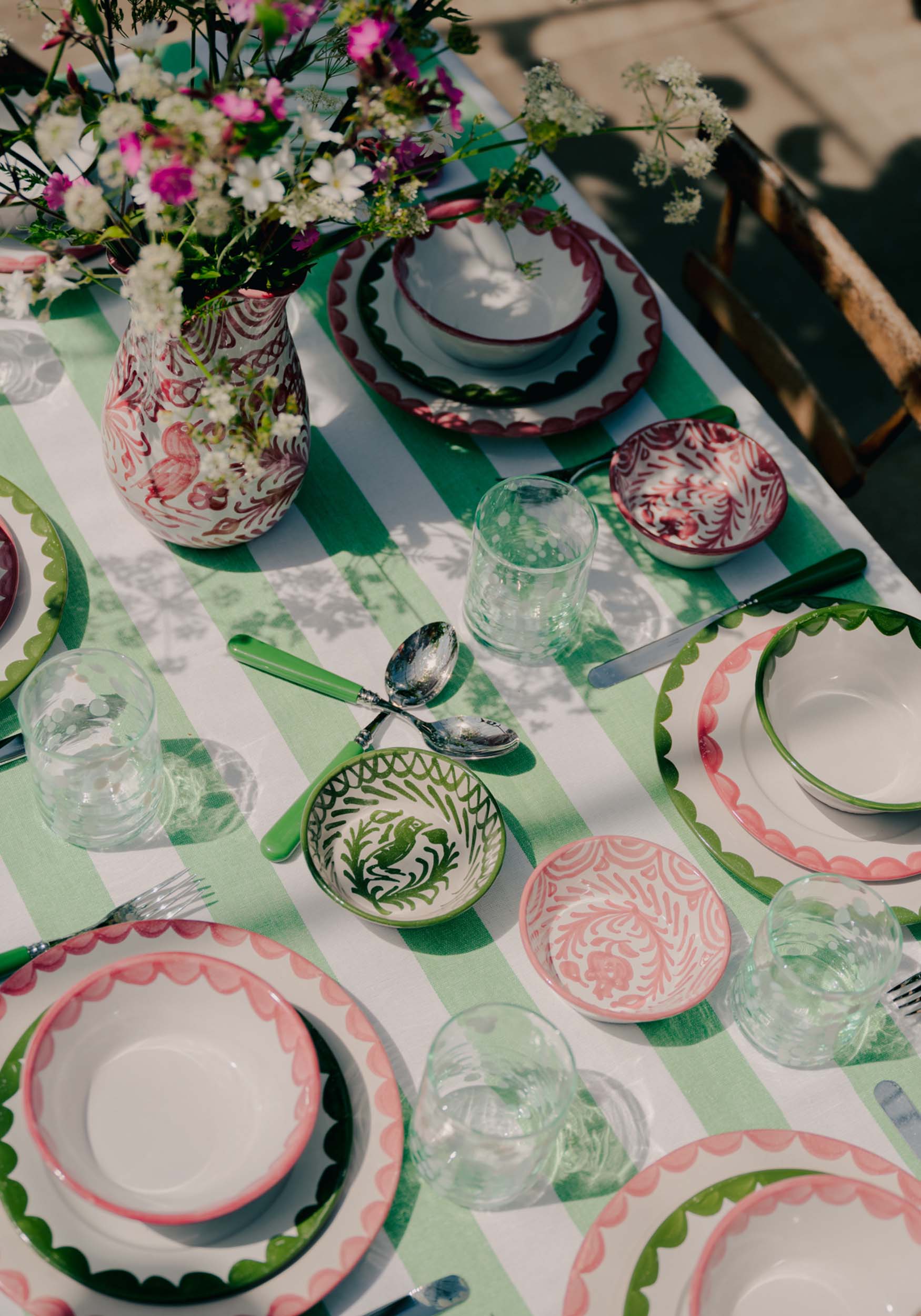 Late Afternoon Green Set of 2 Dessert Spoons