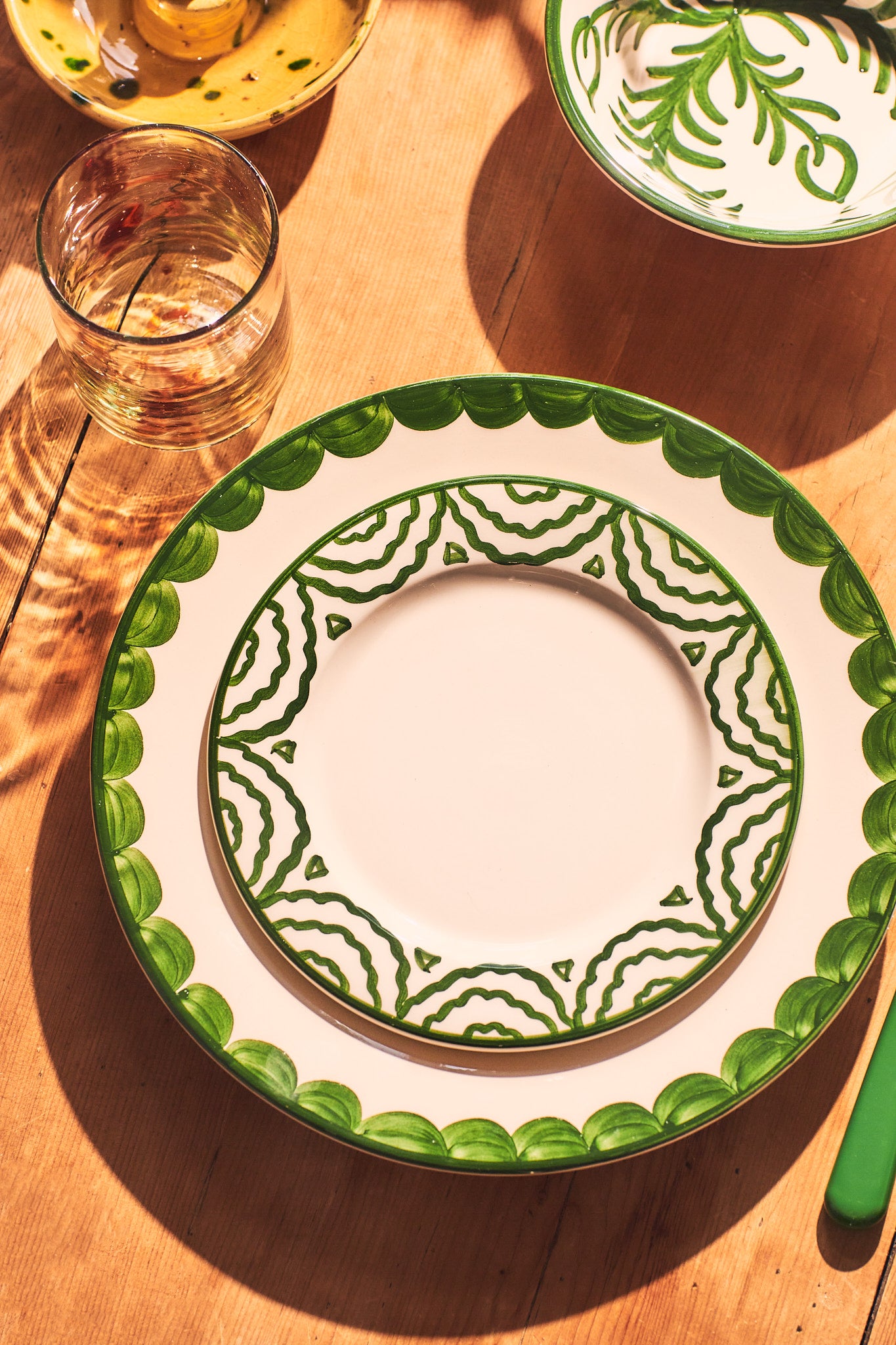 Late Afternoon Green Dinner Plates