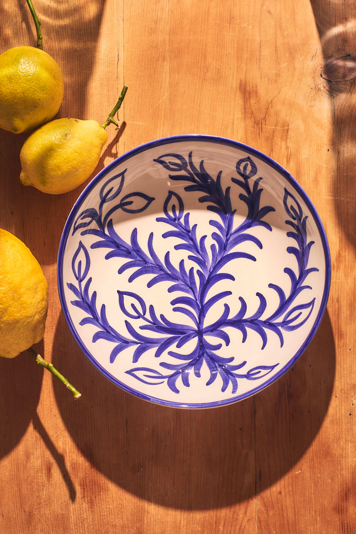 Late Afternoon Large Blue Vina Serving Bowl