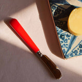 Late Afternoon Classic Red Butter Knife with antique tile