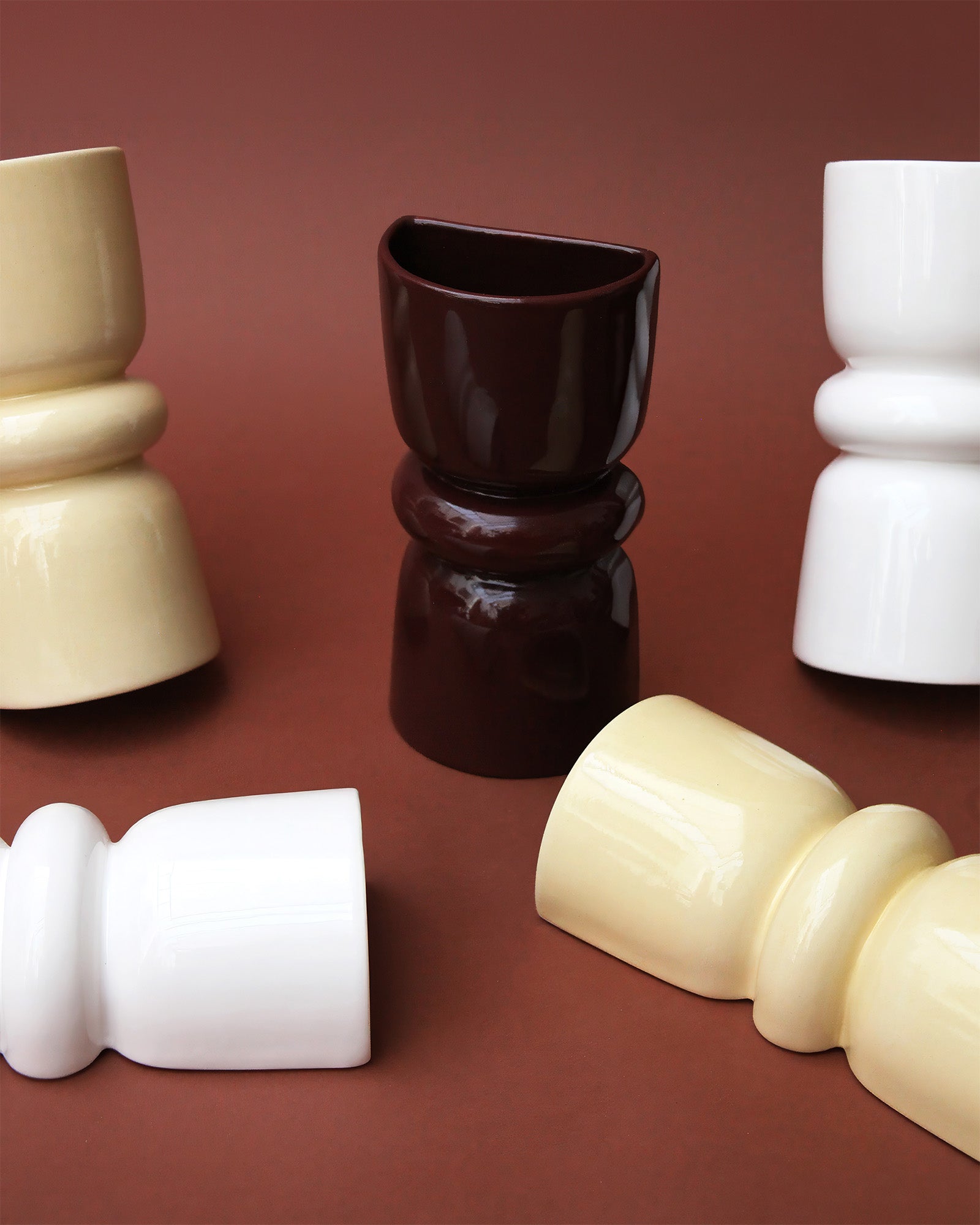 Late Afternoon Lighting Burgundy Up and Down lighter Ceramic Wall Light