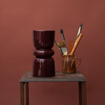 Late Afternoon Lighting Burgundy Up and Down lighter Ceramic Wall Light