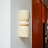 Redonda Up & Down Ceramic Wall Light, Butter Yellow