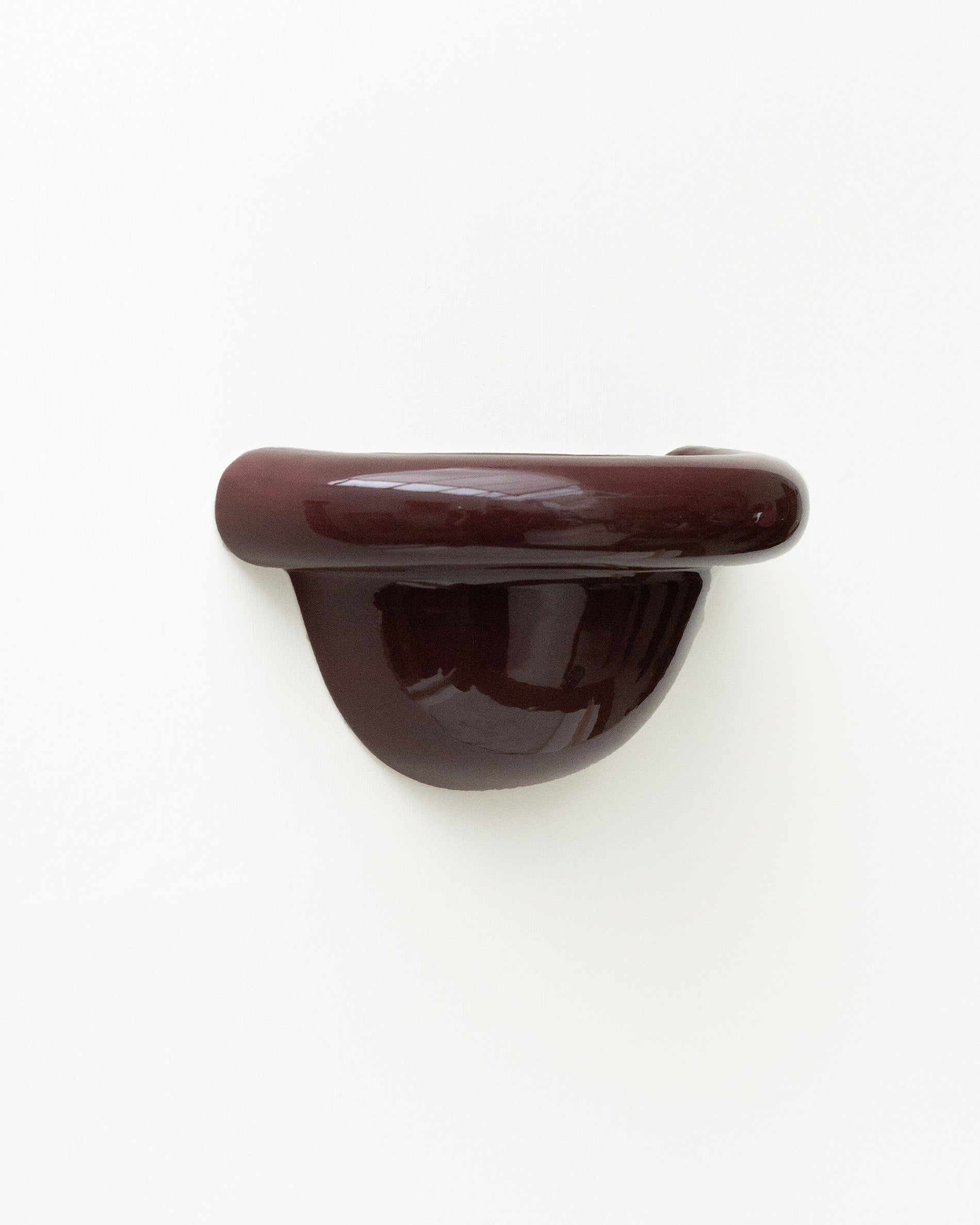 Late Afternoon Lighting Burgundy Uplighter Ceramic Sconce Wall Light 