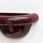 Late Afternoon Lighting Burgundy Uplighter Ceramic Sconce Wall Light 