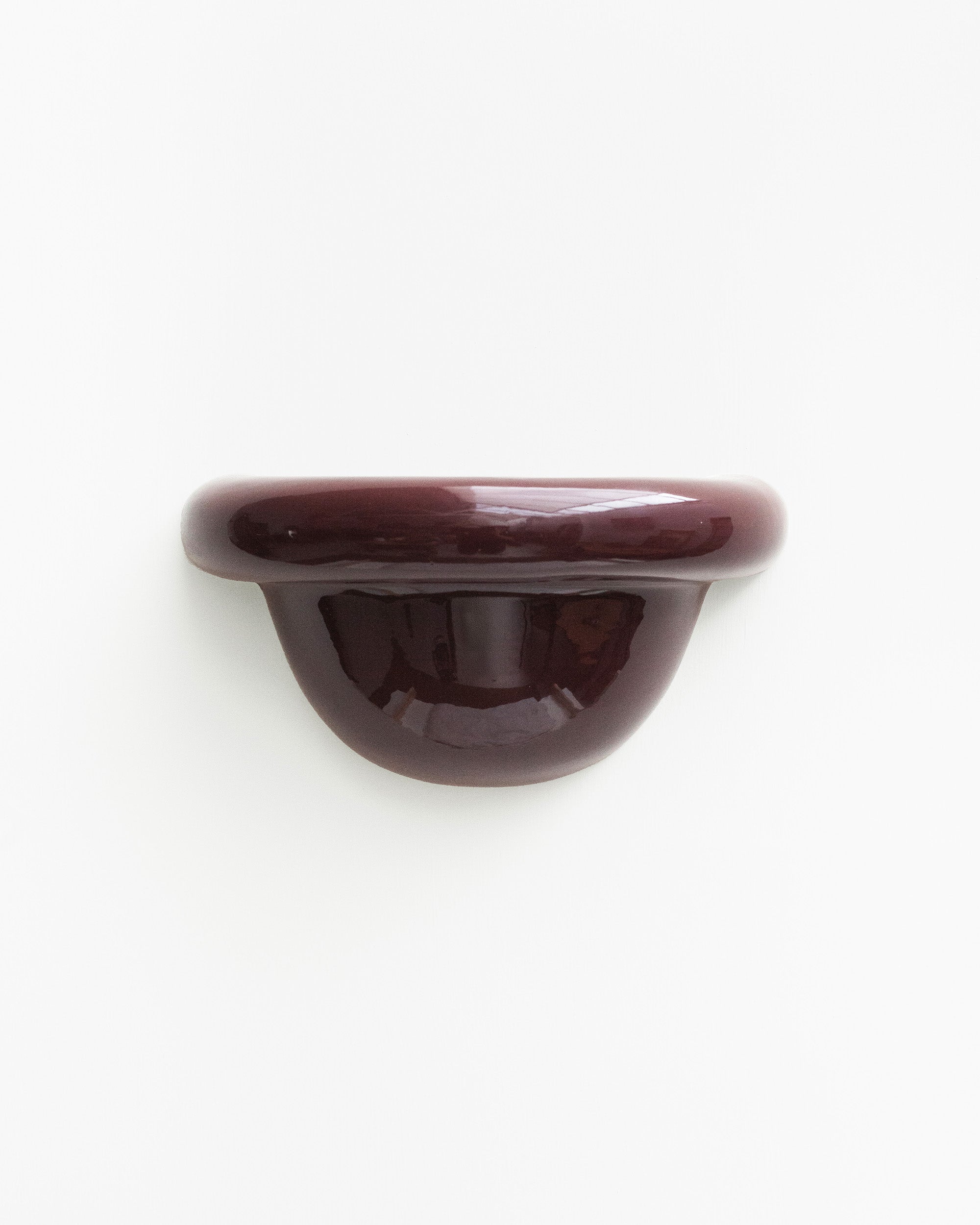 Late Afternoon Lighting Burgundy Uplighter Ceramic Sconce Wall Light 
