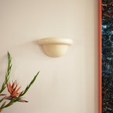 Redonda Uplight Ceramic Sconce Wall Light, Butter Yellow