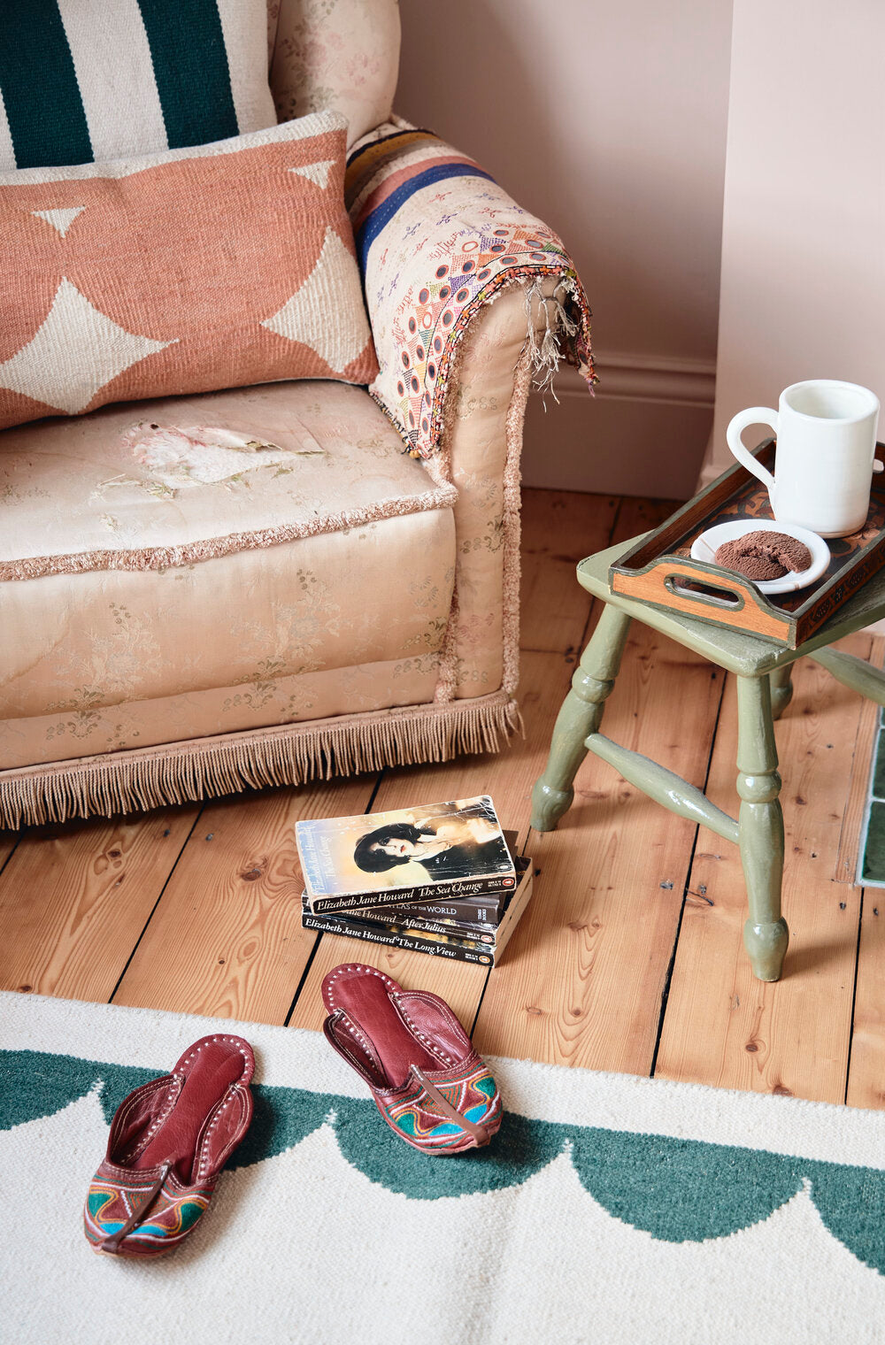 Cavea Flatweave Rug in Forest Green by Late Afternoon