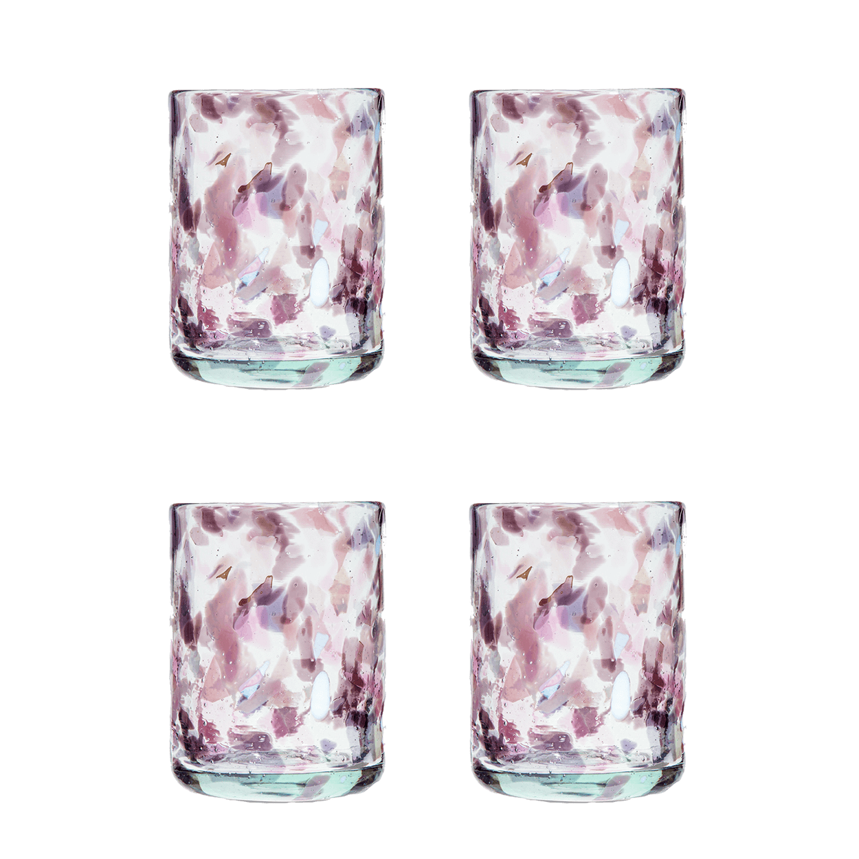 Late Afternoon Pink Morada Glass Tumbler Set of 4
