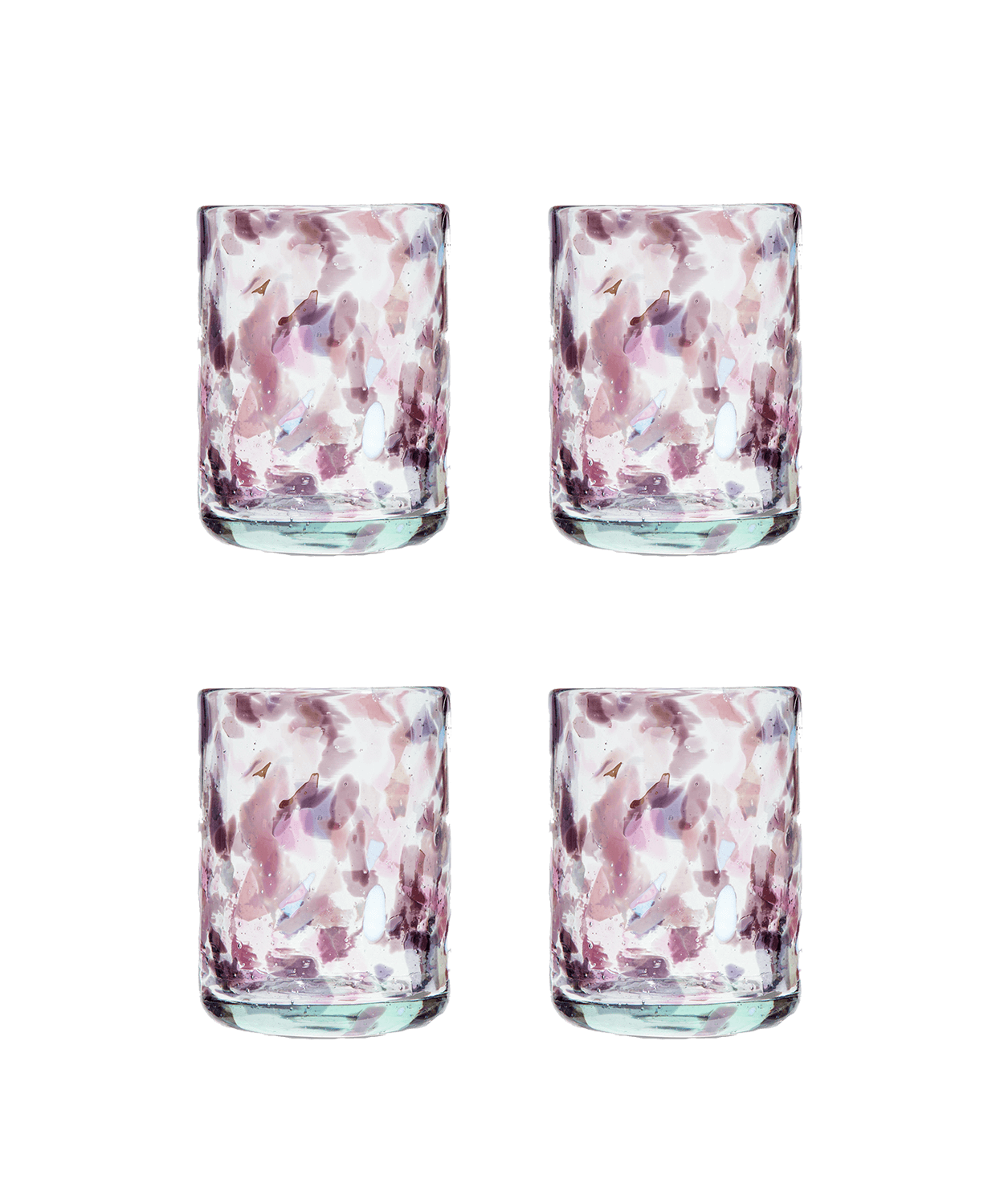 Late Afternoon Pink Morada Glass Tumbler Set of 4