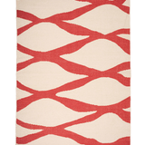 Late Afternoon Ondula Brick Red Wool Rug