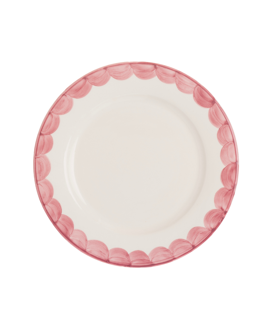 Late Afternoon Pink Scallop Dinner Plate