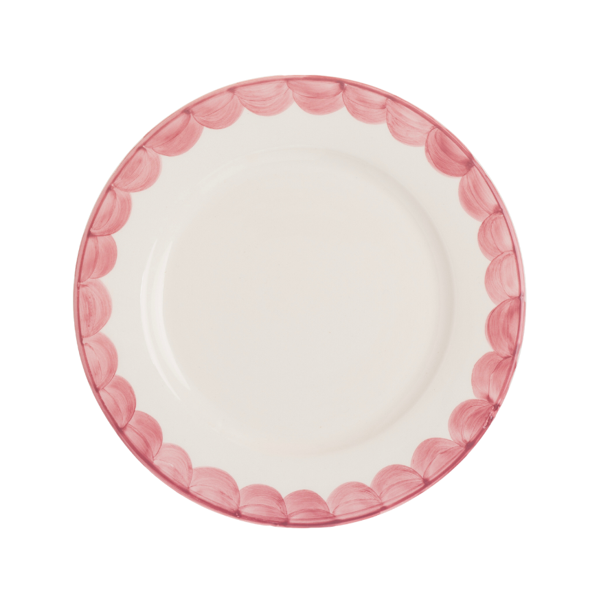 Late Afternoon Pink Scallop Dinner Plate