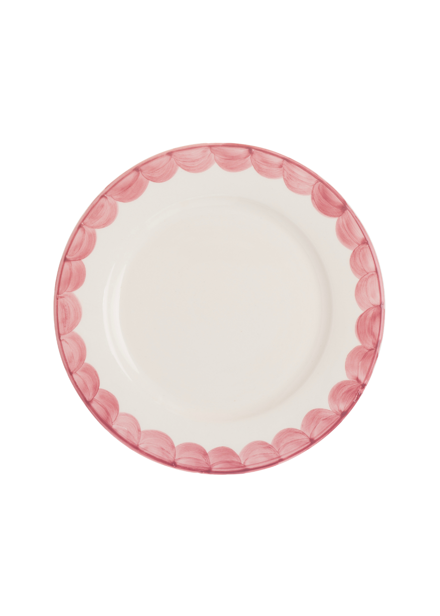 Late Afternoon Pink Scallop Dinner Plate