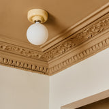 Punto Ceramic Ceiling & Wall Light, Butter Yellow