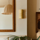 Redonda Up & Down Ceramic Wall Light, Butter Yellow