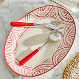 Classic Red Salad Server Set