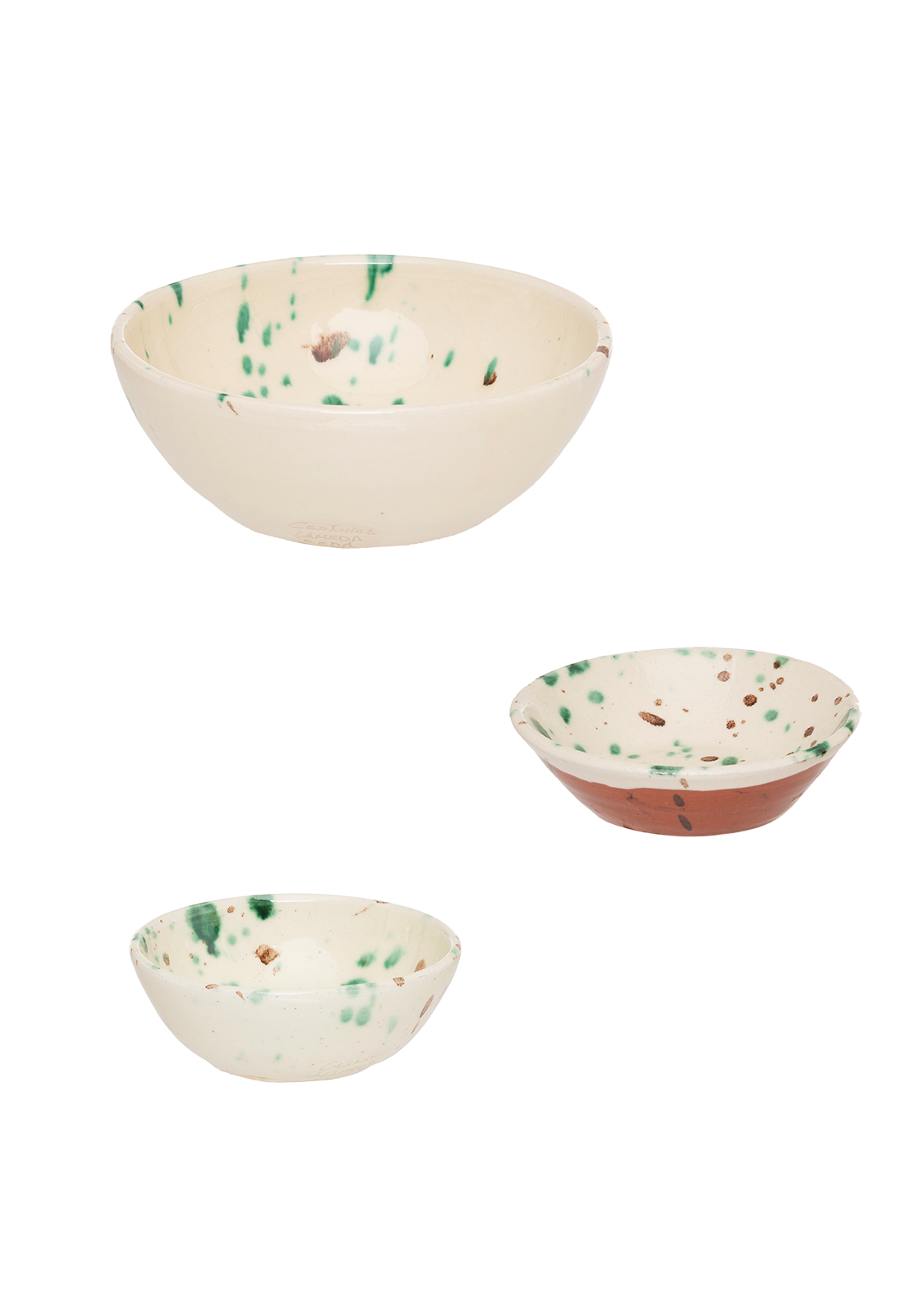 Set of 3 Speckled Bowls Late Afternoon