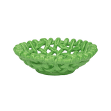 Apple Green Basketweave Bowl