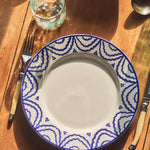 Late Afternoon Blue Tabla Dinner Plate with Laguiole Cutlery