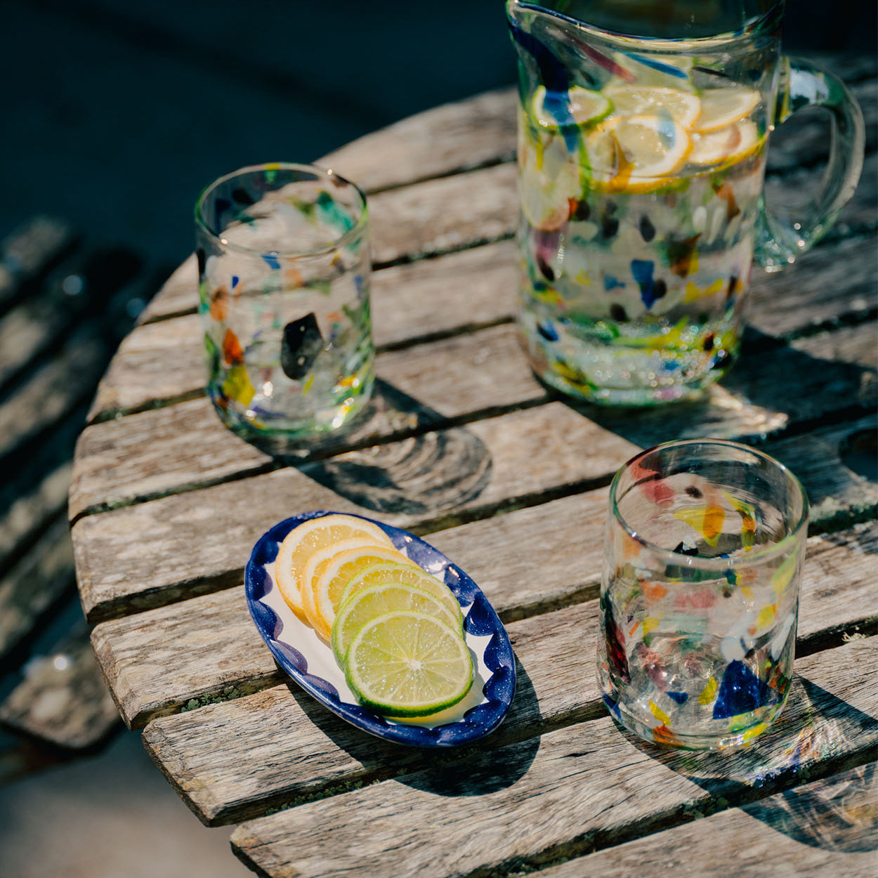 Late Afternoon Terrazzo Jug and Tumblers Set