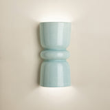 Redonda Up & Down Ceramic Wall Light, Dawn Blue