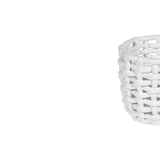 White Basketweave Planter