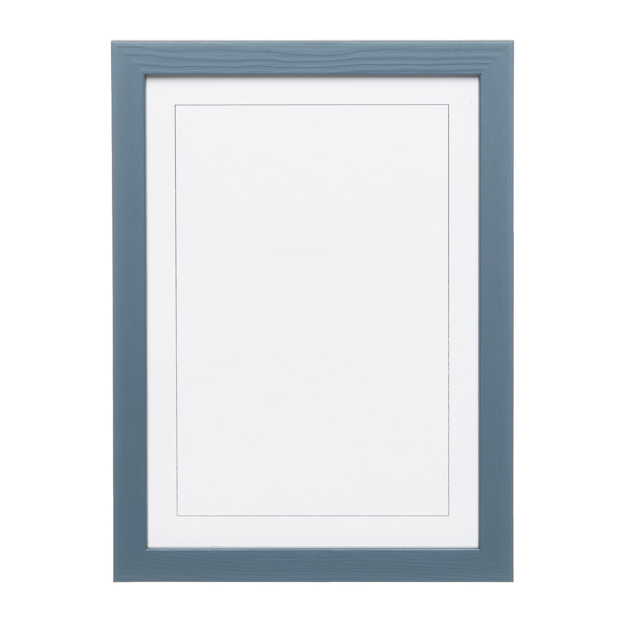 Petrol Blue Wood Picture Frame A5